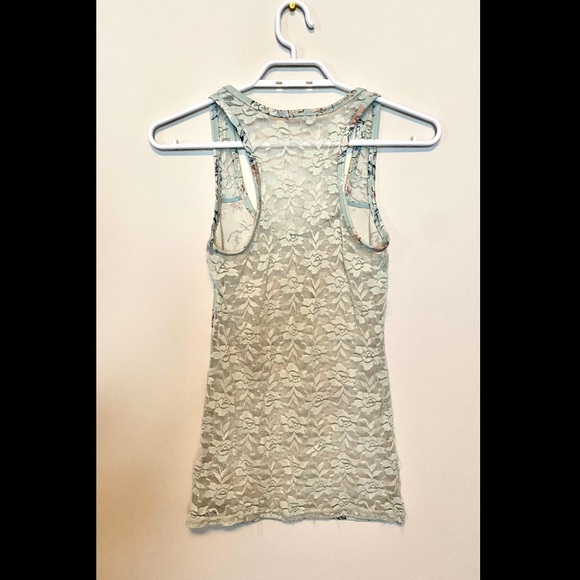 Ardene floral tank top, size XS, colour Pale Green - Picture 2 of 6